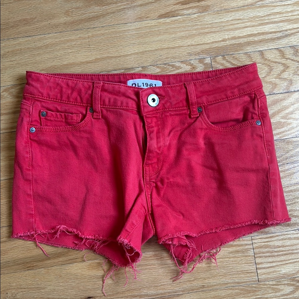 DL1961 Women's Red Denim Shorts